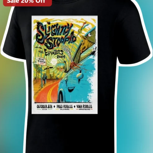 Slightly Stoopid The Elevaters Denim Tee Reggae Rock Band Tour Merch Vintage Concert Shirt