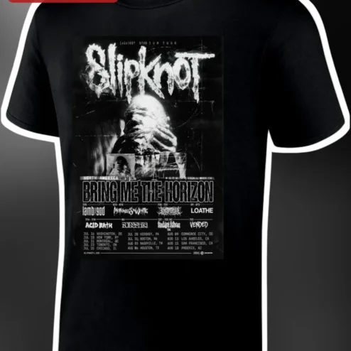 Slipknot Bring Me The Horizon Tee 2027 North America Tour Graphic Shirt
