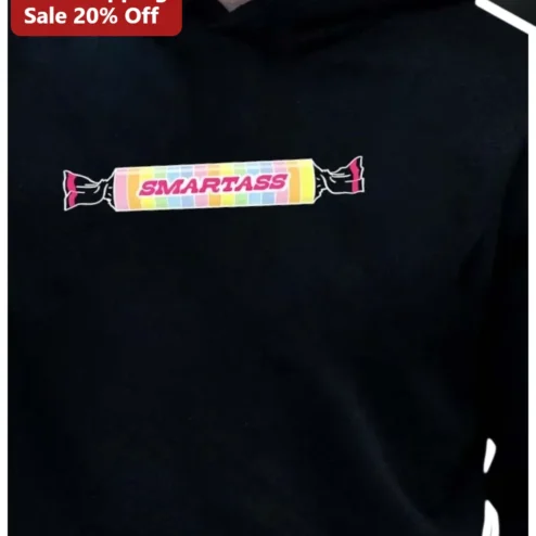 Smartass Candy Bar Graphic Hoodie Funny Sarcastic Gift for Men Women