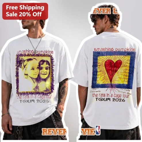 Smashing Pumpkins The Rats In A Cage Tour 2026 Vintage Band Merch Graphic Tee