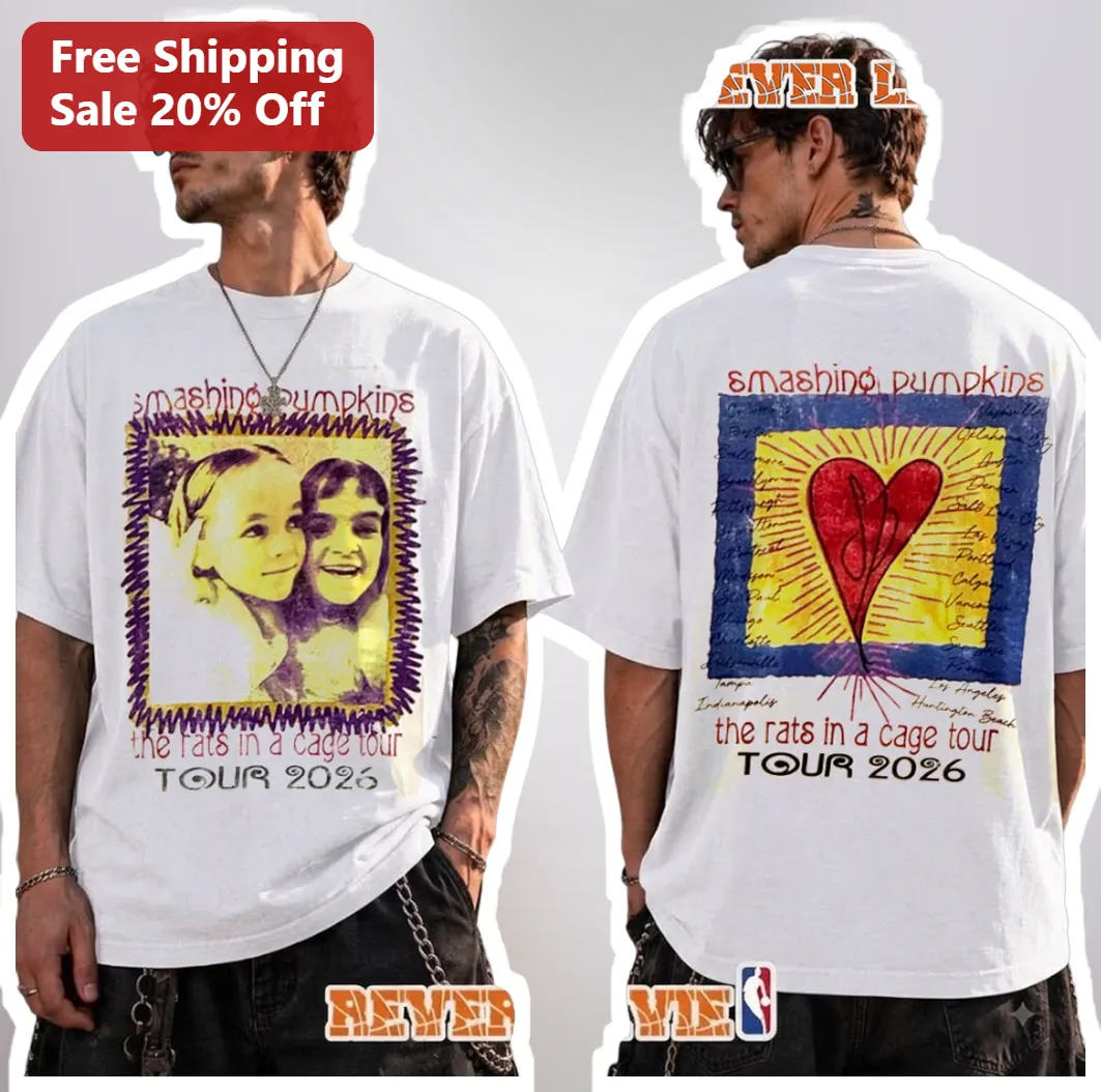 Smashing Pumpkins The Rats In A Cage Tour 2026 Vintage Band Merch Graphic Tee