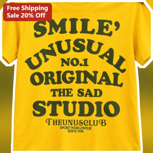 SMILE' UNUSUAL NO.1 ORIGINAL Tee The Sad Studio Retro Typography Shirt