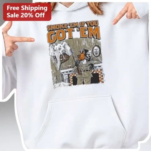 Smoke 'Em If You Got 'Em Duckman Vintage Cartoon Hoodie