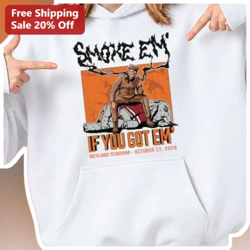 Smoke Em If You Got Em Vintage Football Player Hoodie