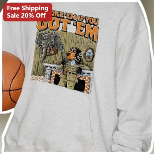 Smoke 'Em If You Got 'Em Vintage Hunting Dog Hoodie