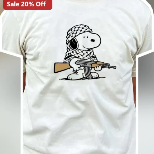 Snoopy Graphic Tee Edgy Peanuts Character Parody Shirt for Adults
