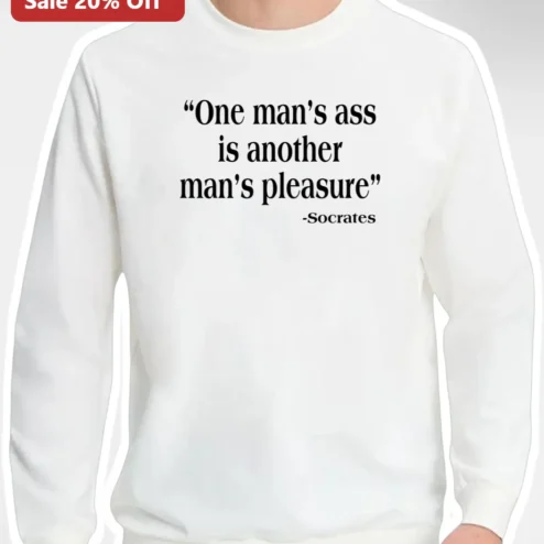 Socrates Sweatshirt Funny Philosophy Quote Graphic Crewneck for Adults