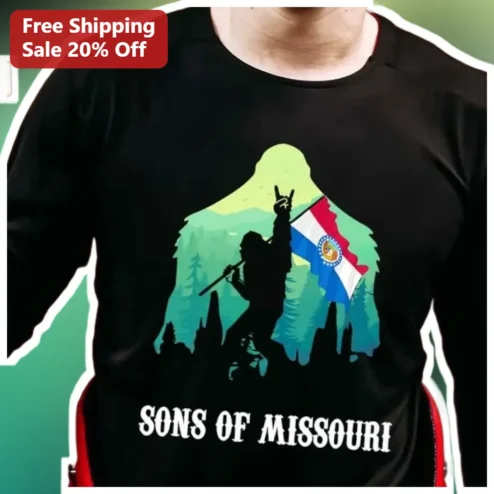Sons of Missouri Tee Vintage Hiker Graphic Shirt for Men Women Outdoor Adventure Gift