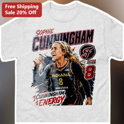 Sophie Cunningham Indiana Fever Energy Tee WNBA Basketball Fan Gift