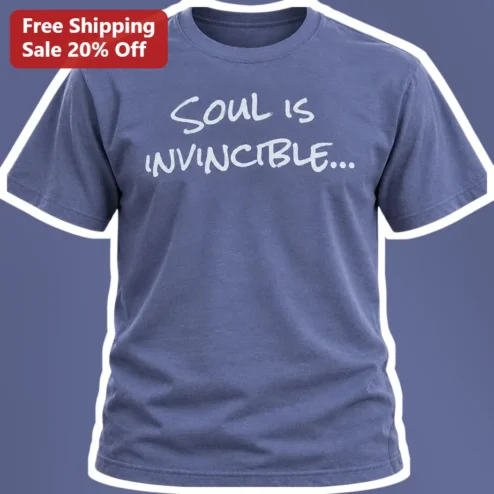 Soul Is Invincible Quote Graphic Tee Spiritual Inspirational Shirt for Women Men