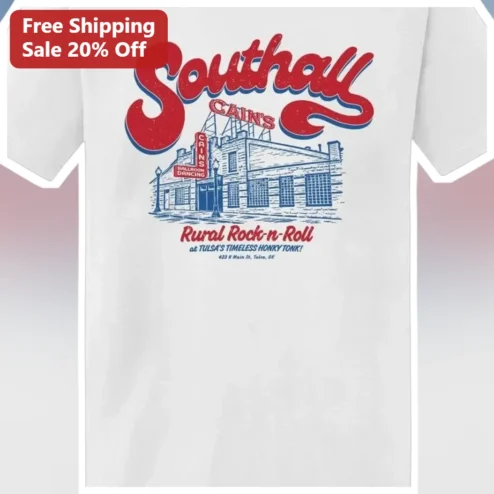 Southall Cains Ballroom Rural Rock-n-Roll Tee Tulsa Concert Merch Vintage Americana Graphic Shirt