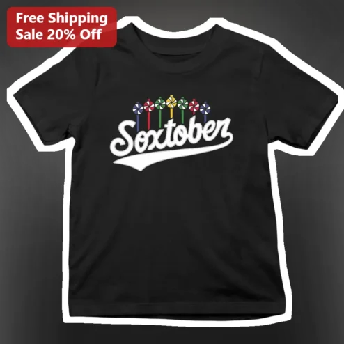 Soxtober Tee Baseball Halloween Graphic Shirt for Men Women October Birthday Gift