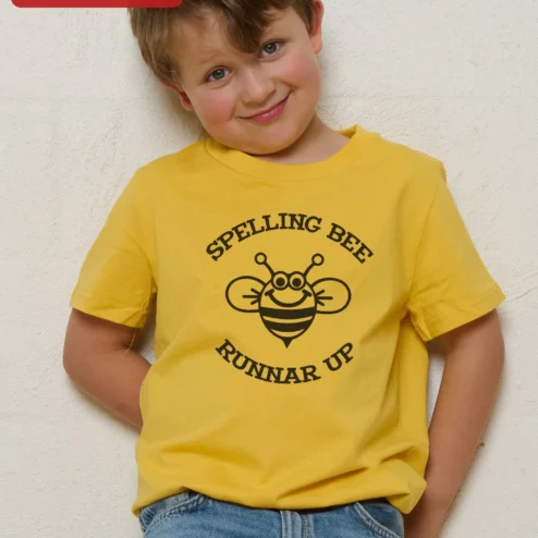 Spelling Bee Runner Up Tee Funny Academic Competition Shirt for Kids Students