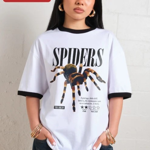 Spiders Funny Graphic Tee Eight Legs Little Chill Arachnid Lover Gift