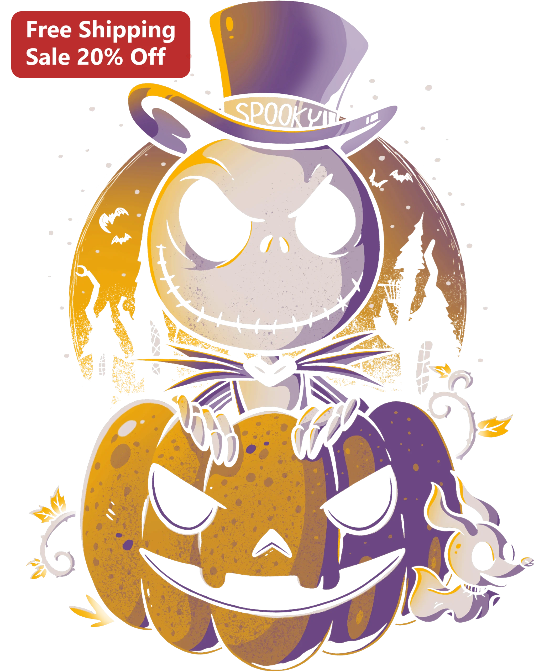 Spooky Halloween Graphic Tee Cute Ghost Dog Jack O Lantern Shirt for Women Men Adults