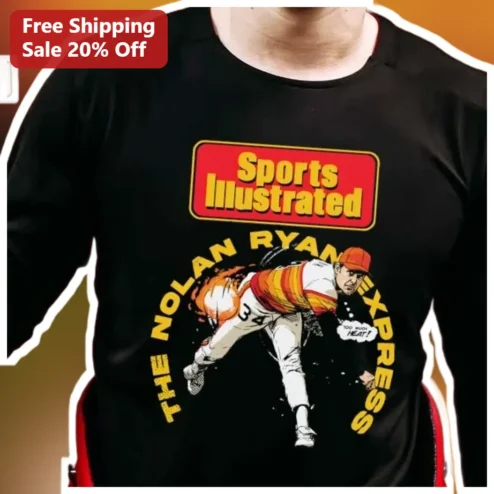 Sports Illustrated The Nolan Ryan Express Vintage Baseball Tee for Men Women