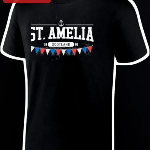 St. Amelia Scotland Vintage Nautical Anchor Graphic Tee for Sailors and Maritime Enthusiasts