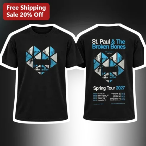 St. Paul The Broken Bones Spring Tour 2027 Band Merch Tee
