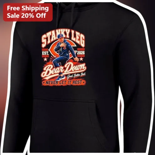 Stanky Leg Bear Down Never Let It Rest Joe Maddon Chicago Cubs Baseball Hoodie