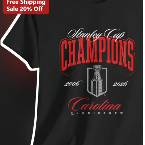 Stanley Cup Champions Carolina Hurricanes Tee 2006 2026 NHL Hockey Fan Gift