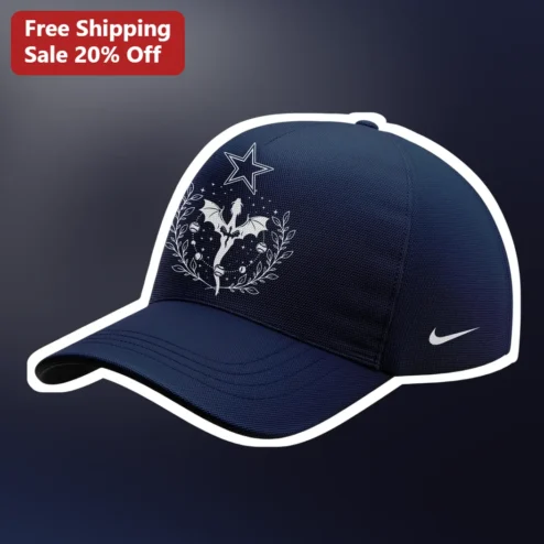 Star and Dragon Cap Celestial Mythical Creature Baseball Hat for Fantasy Fans Gamers