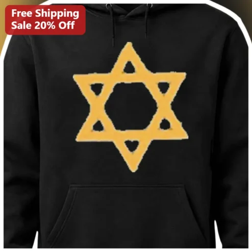 Star of David Hoodie Jewish Pride Magen David Sweatshirt Hanukkah Gift for Men Women