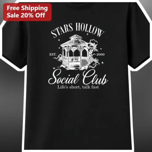 STARS HOLLOW Social Club Life's Short Talk Fast Tee Gilmore Girls Vintage Gazebo Graphic Shirt Gift for Women Men