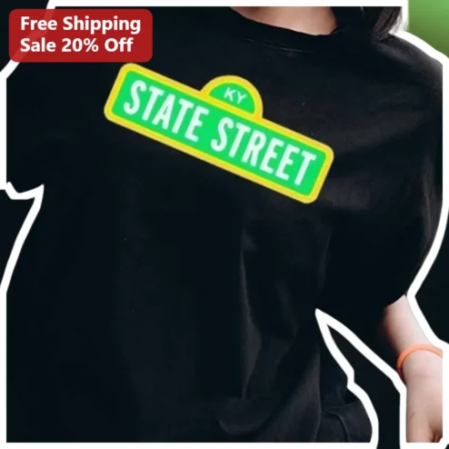 State Street KY Tee Vintage Road Sign Graphic Shirt for Kentucky Pride