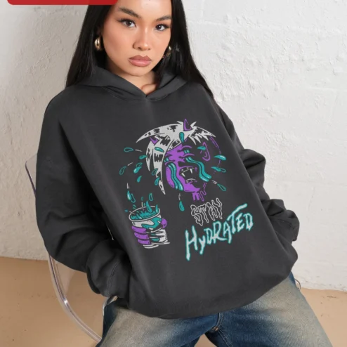 Stay Hydrated Vampire Hoodie Funny Gothic Horror Sweatshirt for Women Men