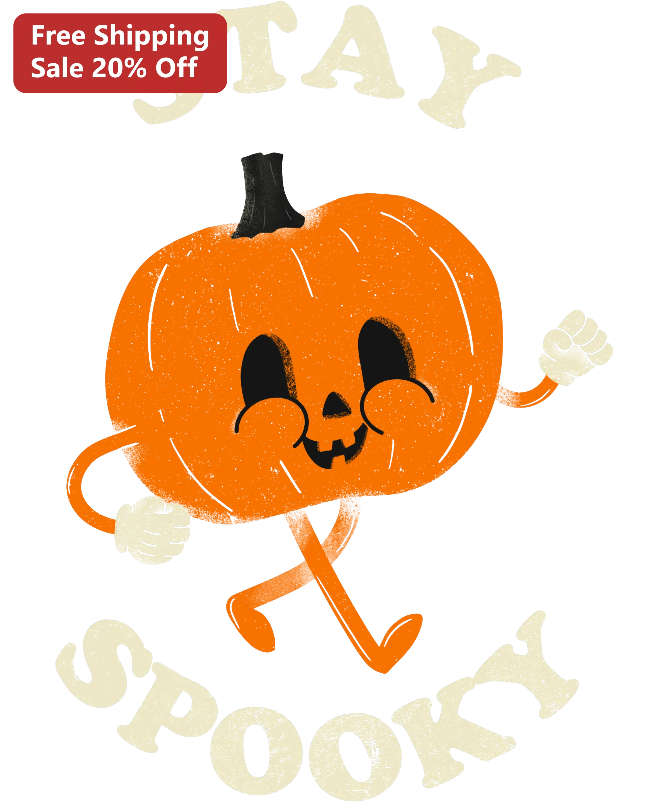 Stay Spooky Tee Cute Vintage Pumpkin Graphic Halloween Shirt for Women Men Kids
