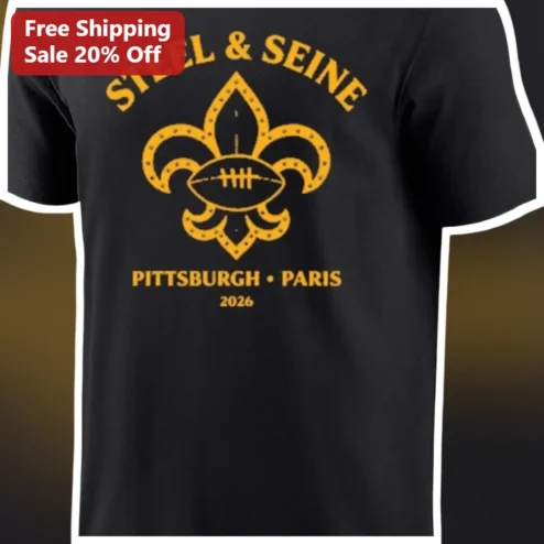 Steel and Seine Paris Tee NFL Steelers Fan Gear Gift
