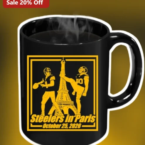 Steelers in Paris Steelers Mug October 25 2026 NFL Game Souvenir Coffee Cup