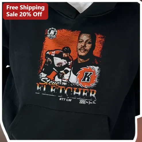 Steve Fletcher #77 LW Carolina Hurricanes Vintage Hockey Hoodie