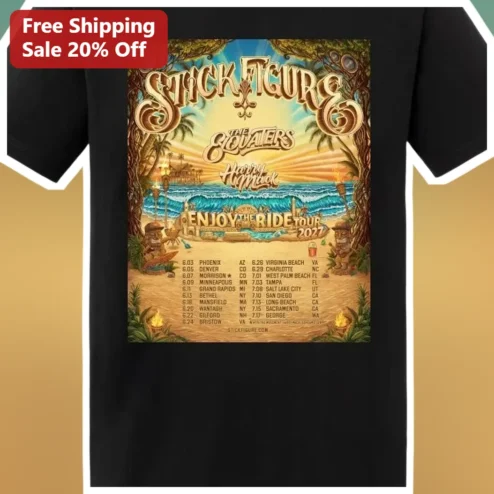 Stick Figure Enjoy the Ride Tour 2027 Tee Harry Mack The Soulters Reggae Concert Graphic Shirt