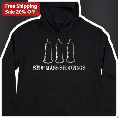 Stop Mass Shootings Hoodie Anti Gun Violence Awareness Graphic Sweatshirt