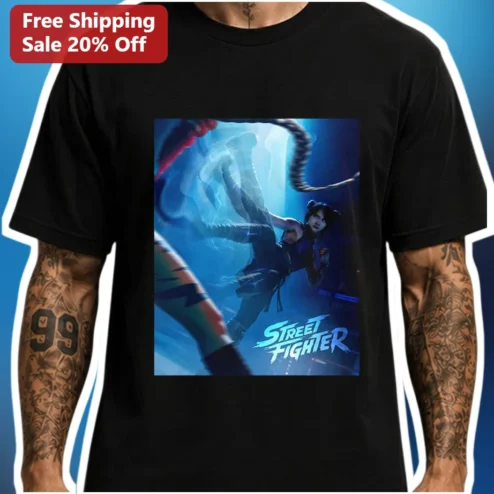 Street Fighter Chun-Li Graphic Tee Retro Gaming Apparel Gift for Gamers