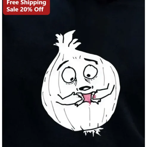 Stressed Onion Character Tee Funny Nervous Vegetable Graphic Shirt for Anxiety Humor Gift