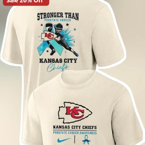 Stronger Than Prostate Cancer Kansas City Chiefs Awareness Tee Men's Health Support Shirt