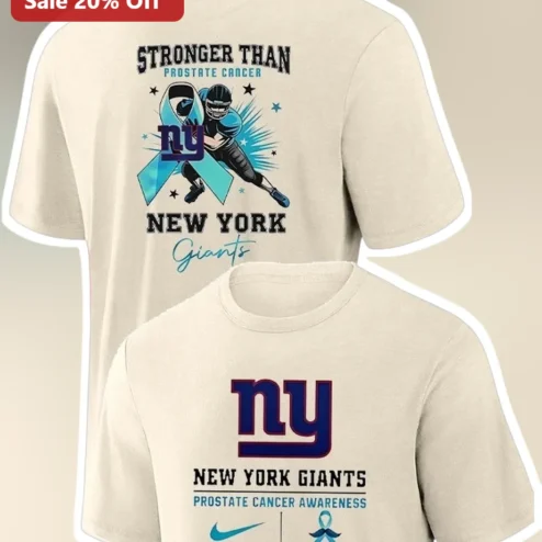 Stronger Than Prostate Cancer New York Giants Awareness Ribbon Tee