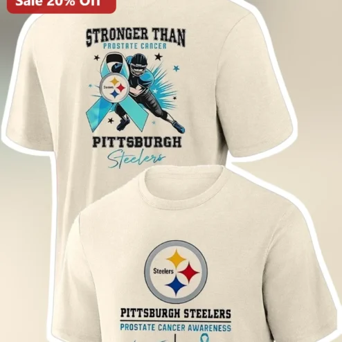 Stronger Than Prostate Cancer Steelers Awareness Tee Men's Health Gift
