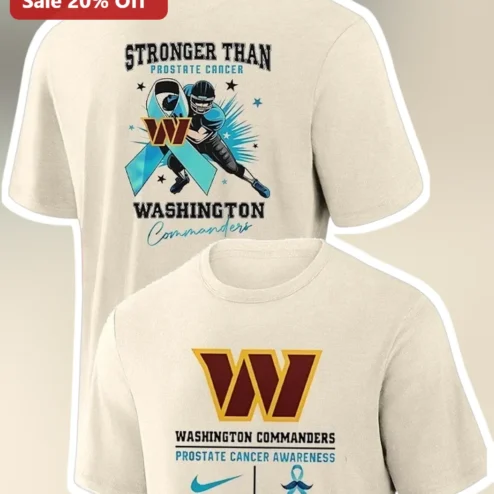 Stronger Than Prostate Cancer Washington Commanders Awareness Tee Men's Health Gift