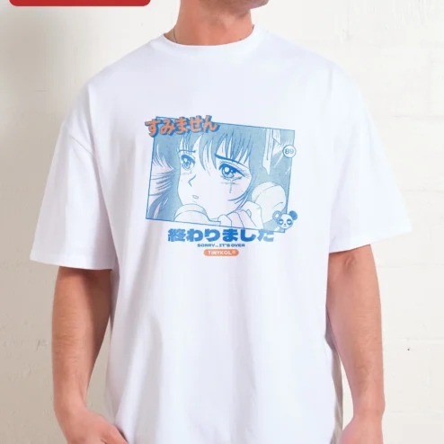 Sumimasen Sorry It's Over Japanese Text Graphic Tee for Anime Fans
