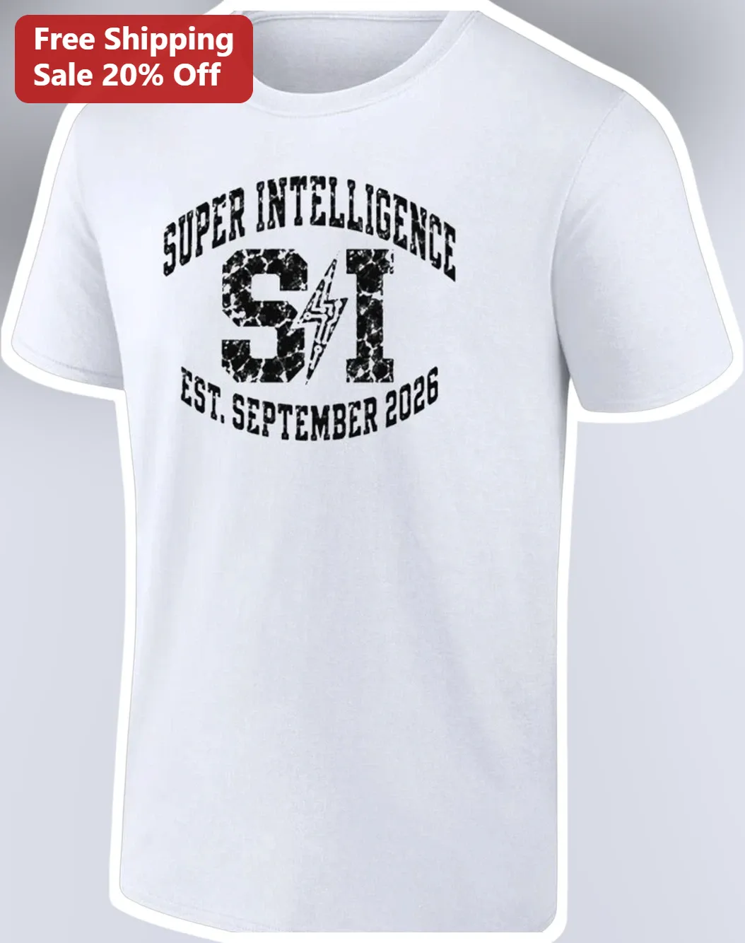 Super Intelligence Tee AI Tech Humor Gift for Men Women Unisex Cotton Shirt