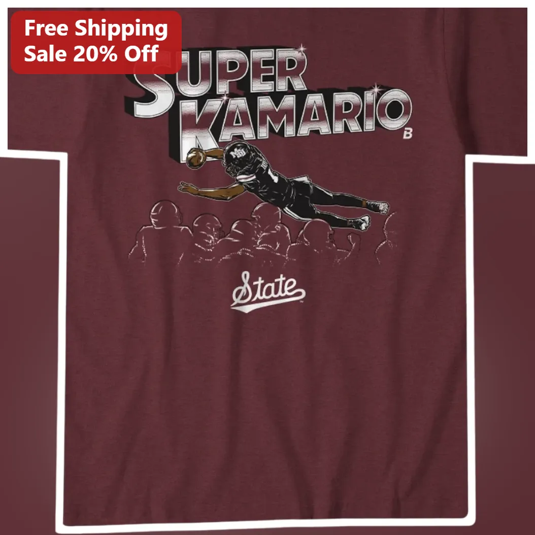 Super Kamario State Tee Mississippi State Football QB Shirt Mario Williams College Fan Gear