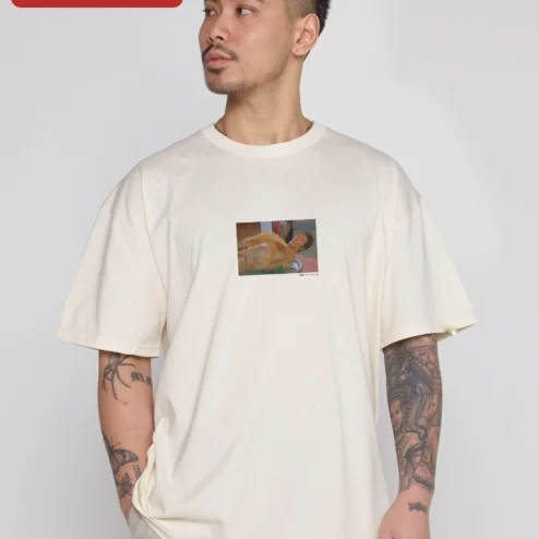 Surreal Meme Art Tee Absurd Streetwear Oversized Graphic Shirt for Men Women