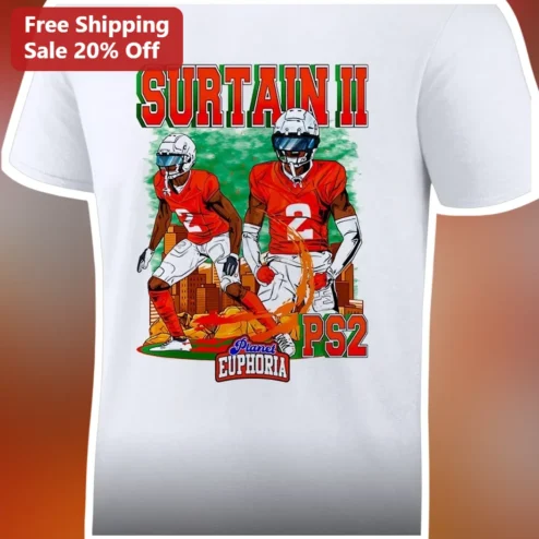SURTAIN II PS2 Tee Jalen Hurts Philadelphia Eagles Football Graphic Shirt
