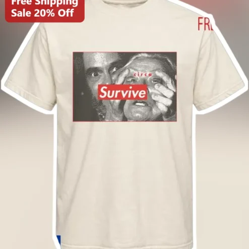 Survive Kurt Cobain Nirvana Parody Graphic Tee Vintage Grunge Bootleg Style Shirt