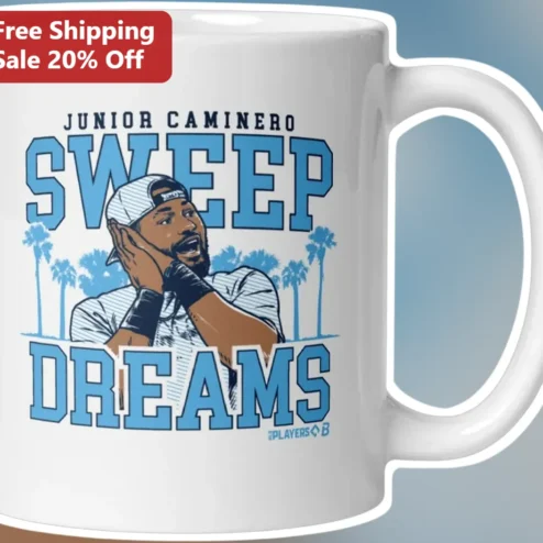 Sweep Dreams Baseball Mug Junior Caminero Tampa Bay Rays Gift