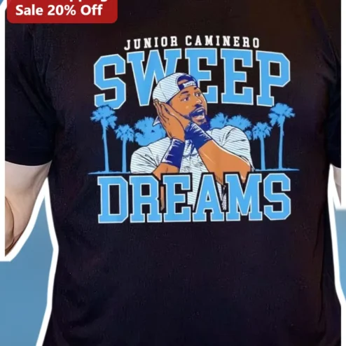 Sweep Dreams Baseball Player Graphic Tee Junior Caminero Fan Shirt