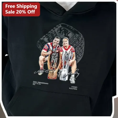 Sydney Roosters Dual Premierships Hoodie Easts To Win 2026 NRL Fan Gear